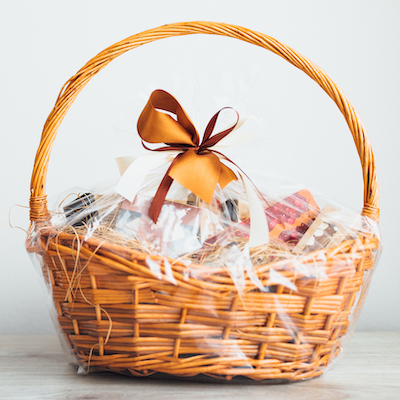 Build A BasketChoose our gift items, available here and if we don’t have it, request a sales rep. If we can buy it for you to add to your gift-basket, we will.